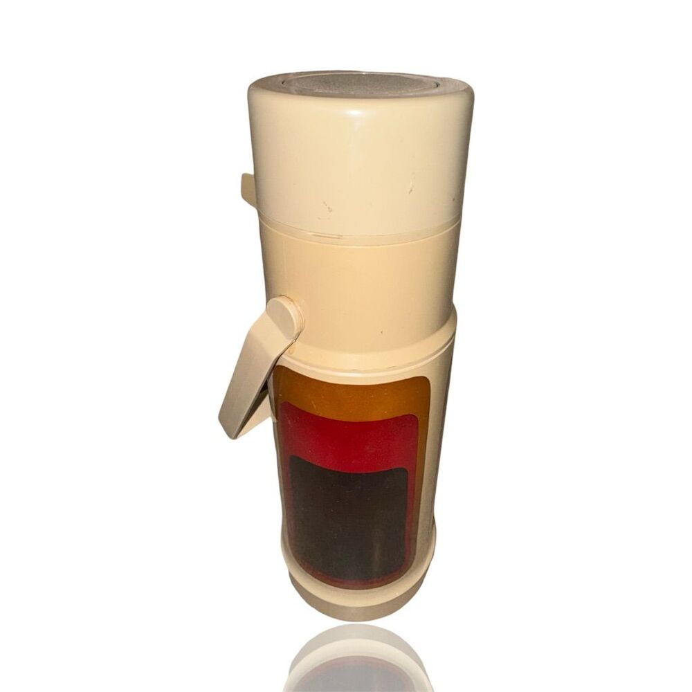 Vintage Thermos Pump Touch Top Beverage Dispenser 1L Retro Style